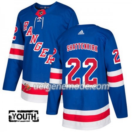 Kinder Eishockey New York Rangers Trikot Kevin Shattenkirk 22 Adidas 2017-2018 Blau Authentic